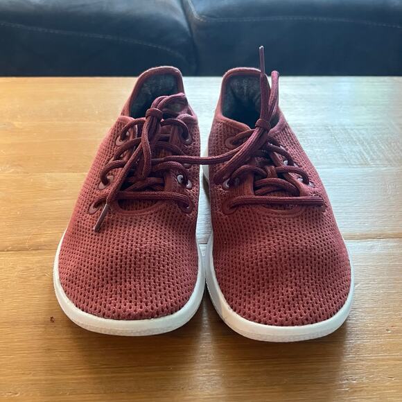 Allbirds Women’s Tree Runners Burgundy Red Sneakers Size 9 US / 39 EU - Picture 2 of 8